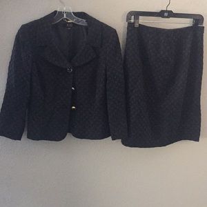 Black suit and skirt combo